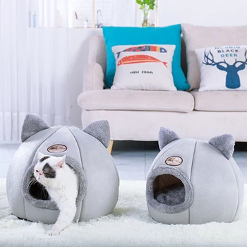 

2019 Semi-enclosed Collapsible Winter Plus Velvet Warm Kennel домик для собак Hondentent Pet Supplies Parc Chien