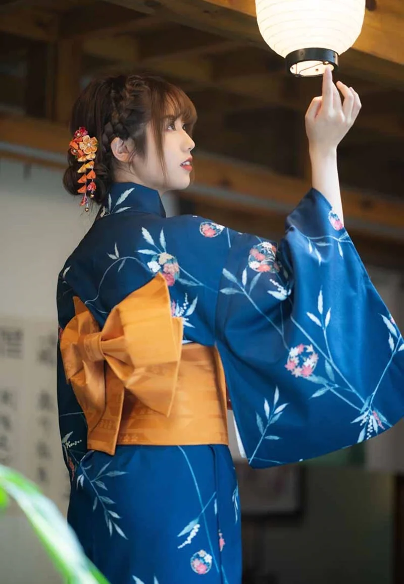 Кимоно юката женское японское традиционное платье кимоно костюм гейши японский косплей женское японское кимоно юката FF2405