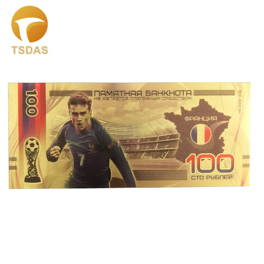 Souvenir Bills 24k Gold Banknote Russia Currency 100 Rubles Replica Plated Money Collection|Золотые банкноты| |