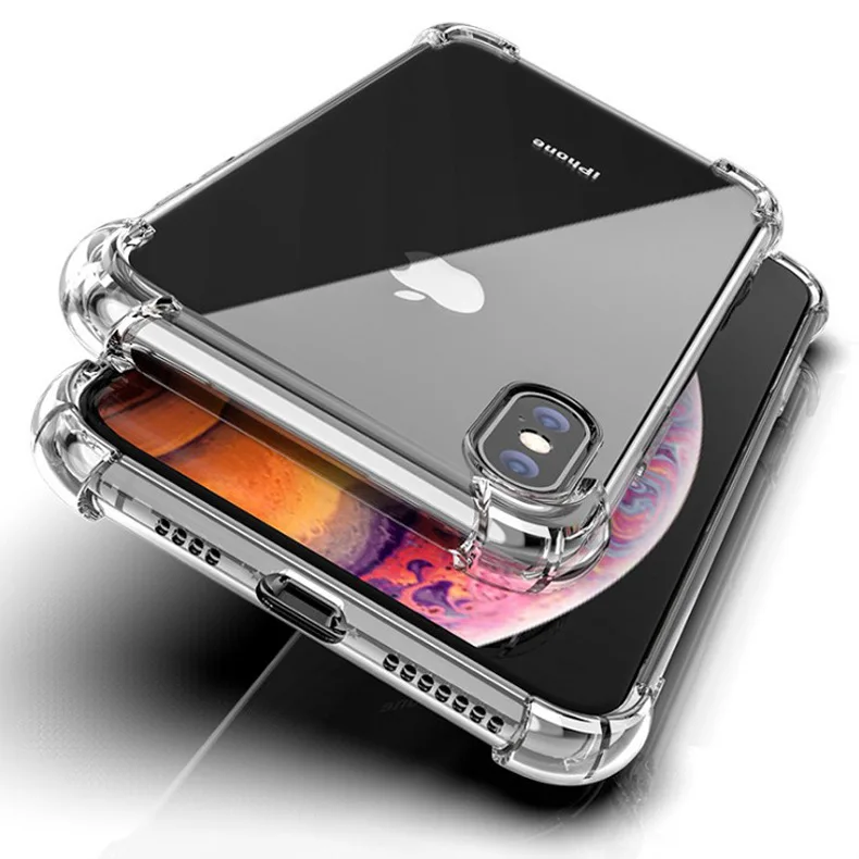 

Ultra Thin Shockproof Soft Clear Cases For iPhone 11 Pro X XR XS MAX 5 SE 6 7 8 Plus Case Transparent Full Protection TPU Cover