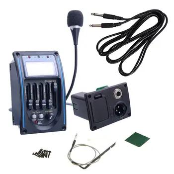 

LC 5 Band EQ Preampifier Piezo Pickup LCD with Micro Volume Control for Guitar