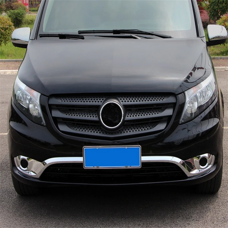 WELKINRY for Benz VITO Mixto Tourer Box W447 2014 2015 2016 2017 2018 2019 Metris front head fog lamp light bumper grille trim
