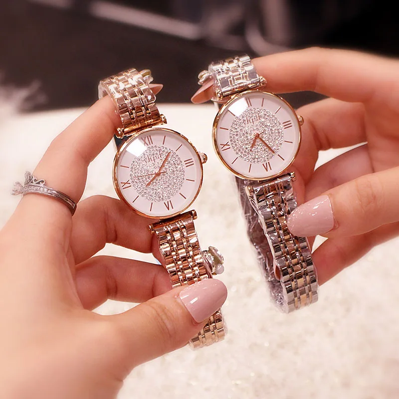 Женские наручные часы женские роскошные Брендовые женские кварцевые женские часы со стразами часы женские наручные часы для женщин Relogio feminino