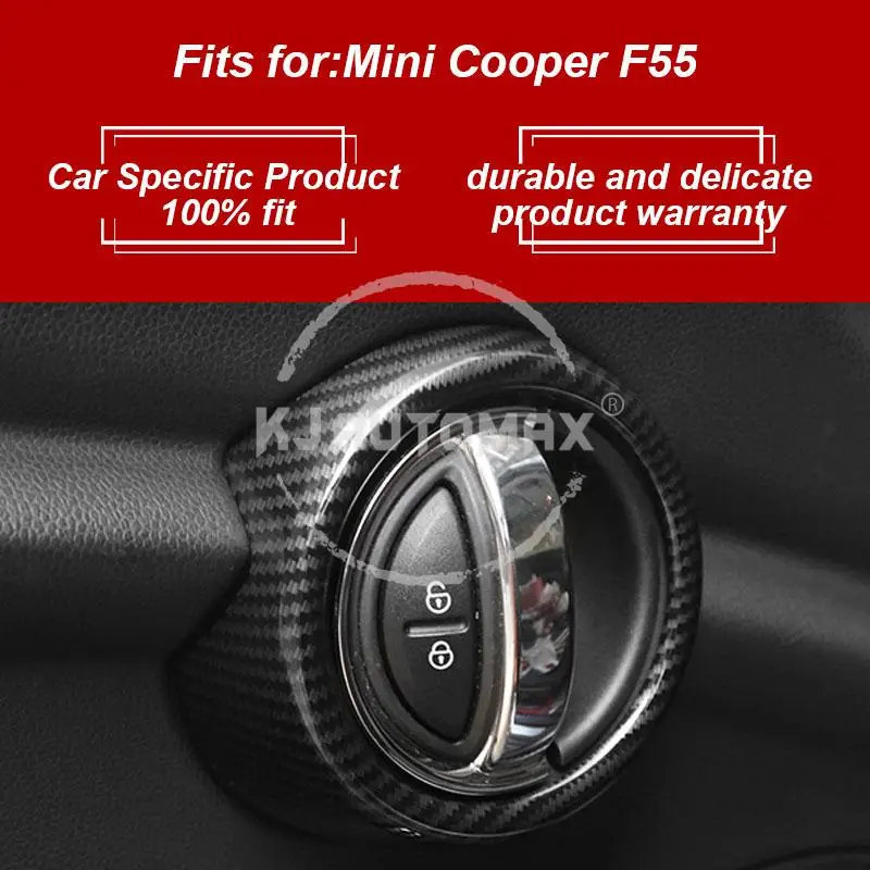 KJAUTOMAX для Mini Cooper F55 внутренняя дверная ручка украшения 4 шт./компл. 4 шт./компл. из АБС-пластика с текстурой из углеродного волокна