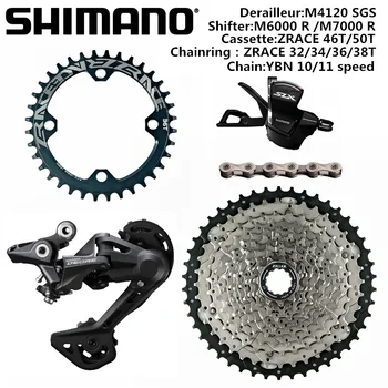 

Shimano SLX SL-M7000 R / M6000 R+ RD-M4120 SGS + ZRACE Cassette + YBN Chains + ZRACE BCD104 Chainrings 5 kit Groupset
