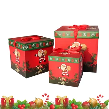 

3pcs Candy Boxes Lovely Santa Claus Gift Container for Toddlers Children
