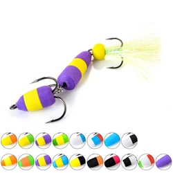 Fishing Lure Worm Bubble False Bait Treble Hooks Angle Worm Sea Bass Soft Bait Active Fish Lure Set Bassing Float Fishing Goods