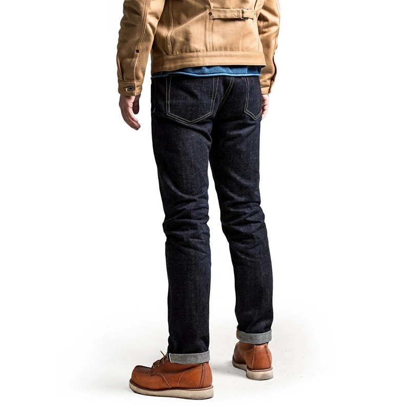 SD107-0001 RockCanRoll Read Description! Heavy Weight Indigo Selvage Unwashed Pants Unsanforised Thick Raw Denim Jean 17oz 4