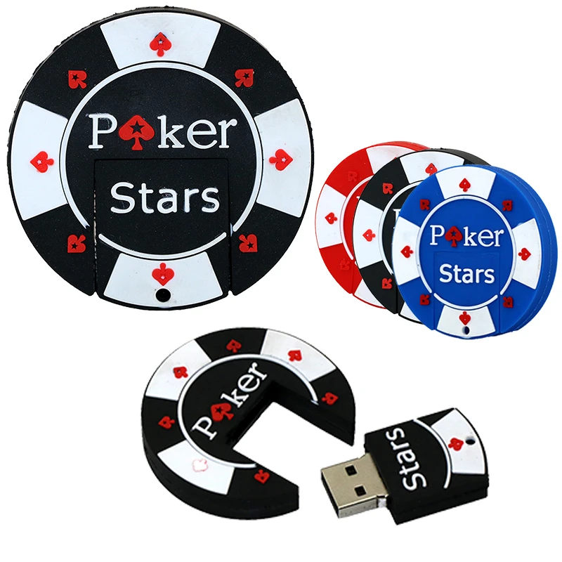 

Game Prop Round USB Flash Drive 4 16 8 32 128 256 32 gb Pendrive 256GB Pen Drive Memoria Stick USB2.0 Poker Star U disk cle usb