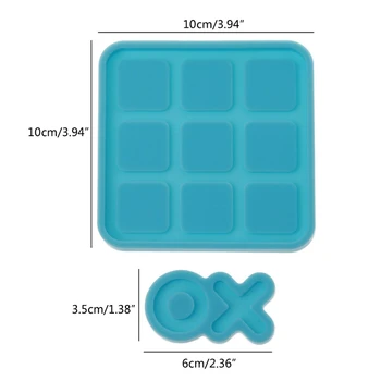 

Handmade Tic Tac Toe Game with Board Resin Mold Classic Tic Tac Toss Game Board Resin Casting Mold Game Fun Art Crafts