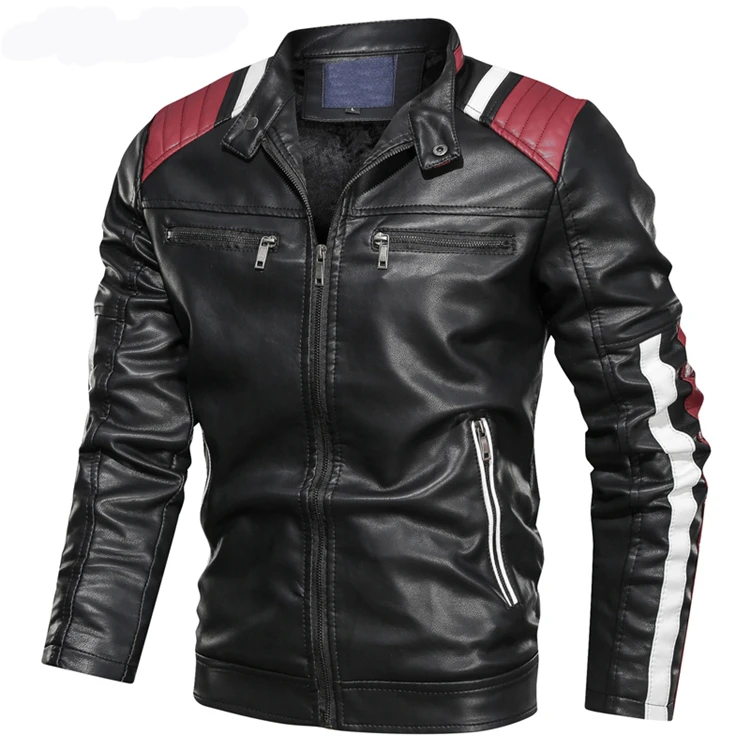 Mountainskin, мужская кожаная куртка, зима-осень, Мужская мотоциклетная куртка со стоячим воротником, Мужская облегающая куртка из искусственной кожи, брендовая одежда, SA799
