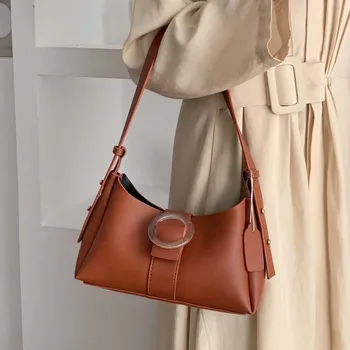 

French Independent Design Retro Baguette Female 2020 New High-grade One Shoulder Underarm Bag Ocean Shoulder Bag Messenger Bag