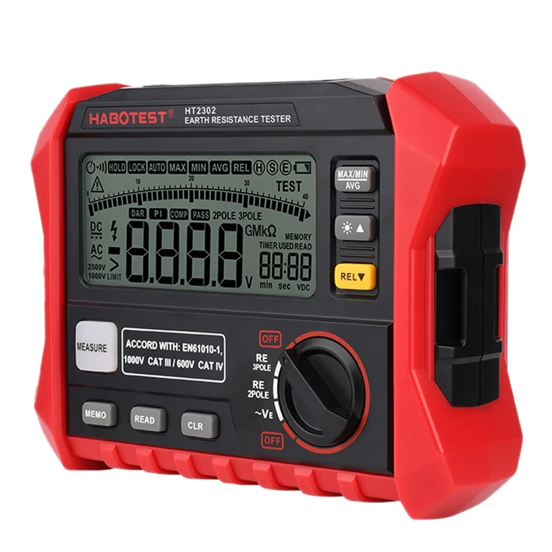 Medidor Digital De Resistencia A Tierra Habotest Ht2302 0 O Medidor Digital De Resistencia A Tierra Habotest Ht2302 0 O