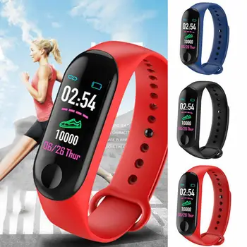 

M3 Blood Pressure Oxygen Heart Rate Monitor IP68 Waterproof Smart Bracelet