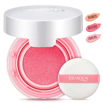 

SUIKONE Natural Air Cushion Blush With Puff Waterproof Anti Sweat Moisturizing Blusher Nude Face Makeup Cheek Blush Palette