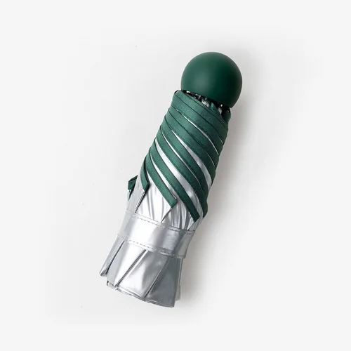 Forest green-6K Серебряный титановый карманный зонтик капсула зонтик мини-светильник маленькие карманные зонтики анти-УФ Складные компактные Чехлы Солнечный дождливый - Цвет: Forest green-6K