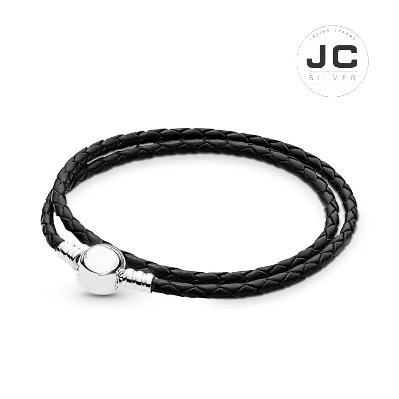 Модный очаровательный 925 пробы серебряный DIY Регулируемый браслет, мужской женский браслет Женские аксессуары ювелирные изделия подарок - Окраска металла: Родиевое покрытие