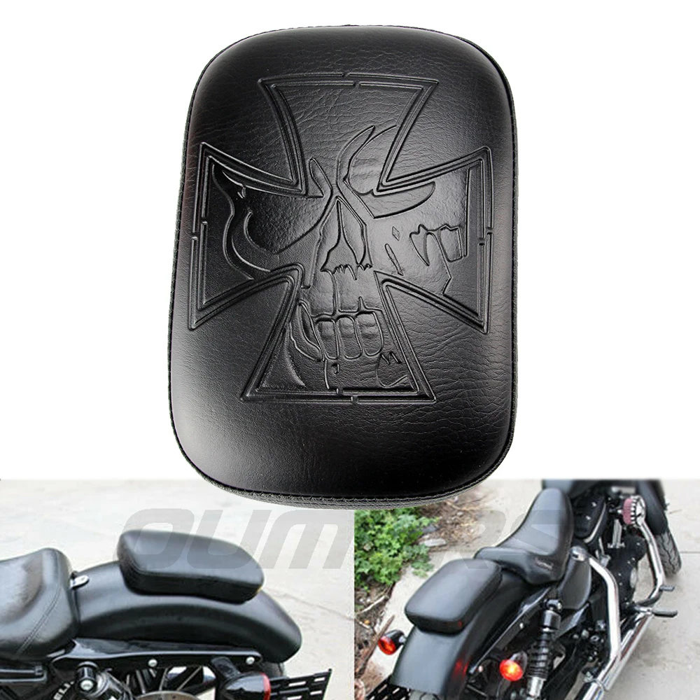 OUMURS мотоциклетная Пассажирская подушка на присоске заднее сиденье для Harley Sportster Touring XL 883 1200 Bobber Chopper