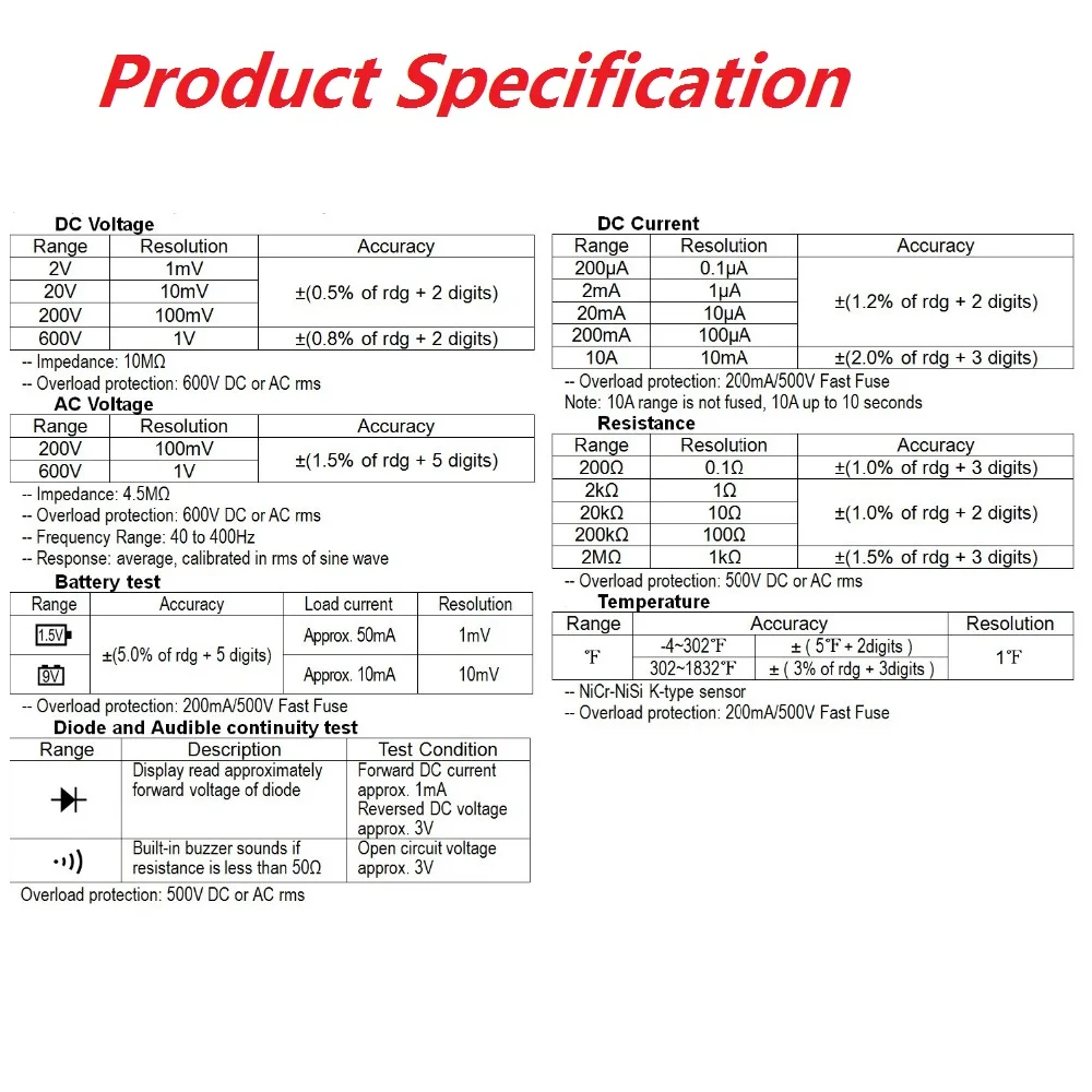 Цифровой мультиметр переменного тока измеритель напряжения постоянного