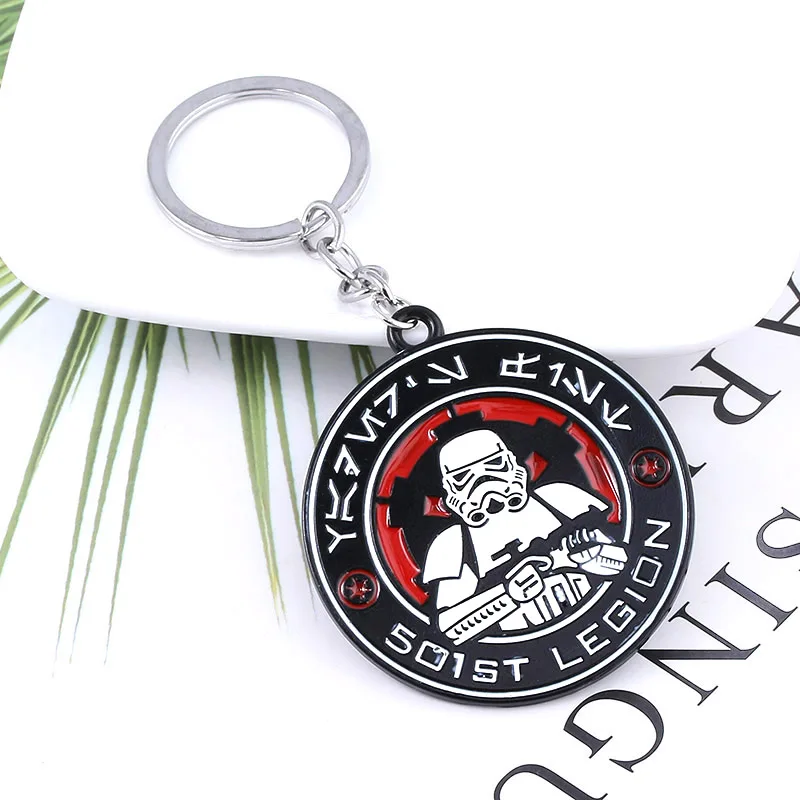 Мужская футболка Star Wars Chewbacca медаль брелки подъем Скайуокера логотип металлический брелок для мужчин и женщин фильм ключ аксессуары