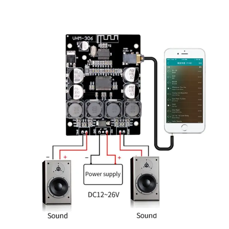 DC12-36V TPA3118 усилительная плата Bluetooth стерео аудио 2x30 Вт для усилителей D3-001