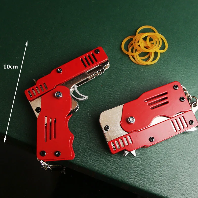 Новая классическая металлическая складная пистолет резиновый игрушечный пули