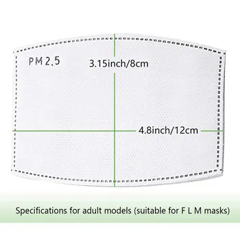 

2/10pcs 5 Layers PM2.5 Activated Carbon Filter Face Mask Breathing Insert Protective Mouth Ma Dust mask #YL5