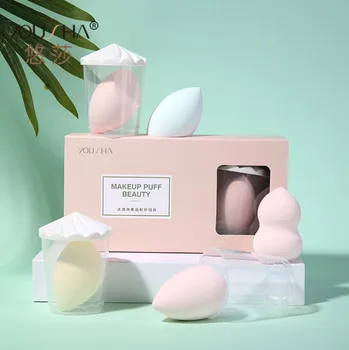 

Ice Cream Puff Combination 3 Pack Hydrophilic Polyurethane Cosmetic Egg with Storage Box