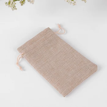 

10PCS/Lot Cotton Linen Gift Bags 10*15cm Wedding Party Neckalce Bracelets Bangle Jewelry Muslin Drawstable Packaging Pouch