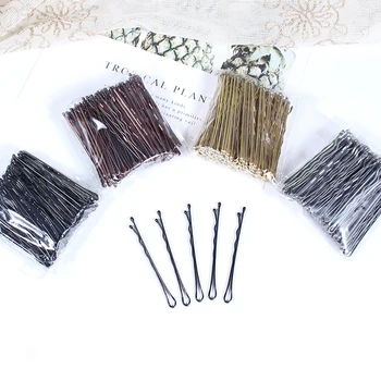 

100pcs/bag 5cm Alloy Bobby Pins Curly Wavy Hair Clips Barrettes Invisible Girls Hairpins Wedding Party Hair Styling Accessories