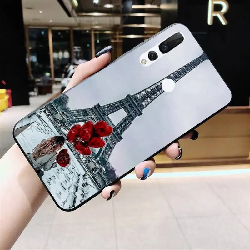 CUTEWANAN Paris Tháp Eiffel DIY In Hình Điện Thoại Ốp Lưng Dùng Cho Huawei Honor 30 20 10 9 8 8x 8c v30 Lite Xem Pro