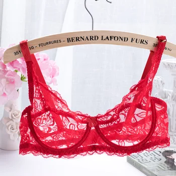 

2020 Hot Plus size Foreign Trade Ultra-thin Lace Sexy Thin Cotton Cup Plump Big Push Up Bra Bralette Sexy Bra lingerie