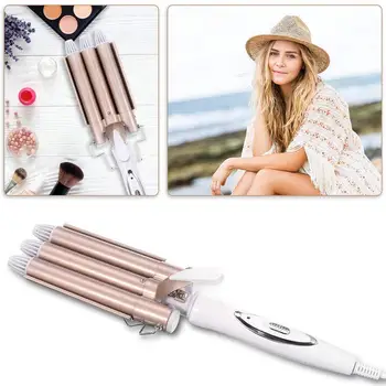 

In-stock Curling Iron 3 Barrels No Damage To Hair Large Wave Curls Quick Heating Hair Styling Tool Curler Support Dropshipping