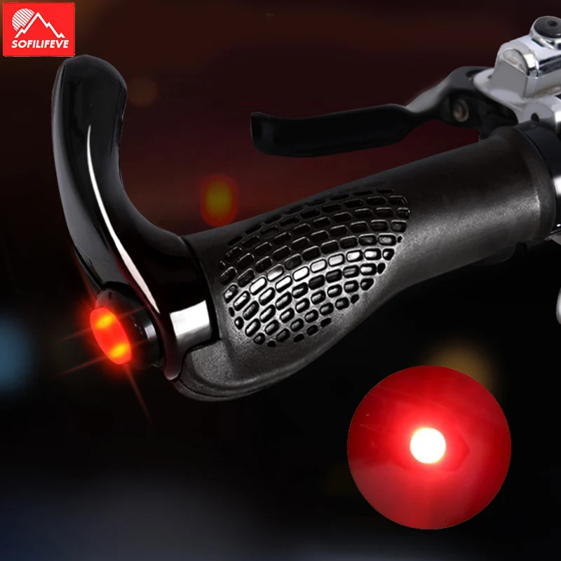 

Ergonomic Bicycle Grips with Light MTB Road Bike Grips Rubber Cycling Anti slip Handlebar Grip Moutain Bike Grips Bicycle Parts