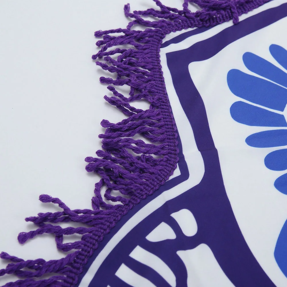 Round Beach Towel Yoga Blankets Diameter 150cm Yoga Mat with Flowers Pattern Indian Mandala Tapestry Picnic Mat Valentine's Day (10)