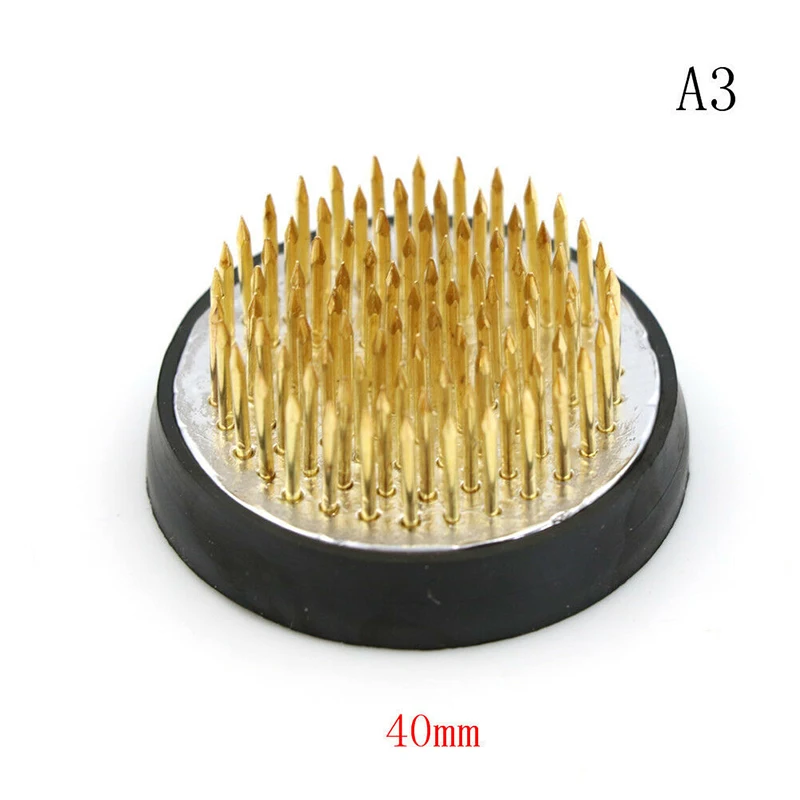 Fashion Flower Arrangement Insert Base Round Ikebana Kenzan Flower Frog With Gasket Art Fixed Arranging Tool 