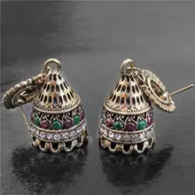 Oxidised Plated Gold Jhumka Indian Unique Ethnic Bollywood Drop Earrings Jewelry