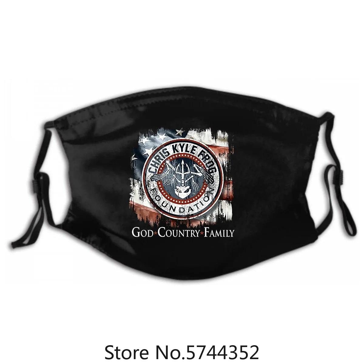 

Patriot Patch American Sniper Military... PM2.5 Filters 5 Layers Seals Frog Skeleton Mask Mens Fashion Cool Print Navy