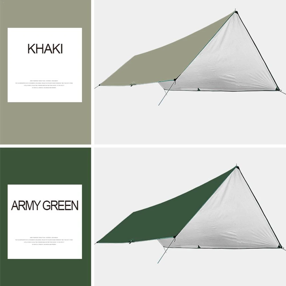 3x4m Waterproof Camping Tarp Multifunctional Ultralight Tent Hammock Tarp Mat Sun Shelter Shade Awning Silver Coating Pergola Sun Shelter Aliexpress