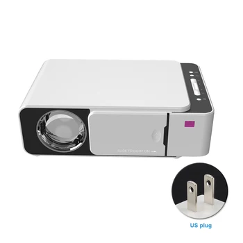 

HD 1080P Bedroom Audio Video Mobile Phone Screen White Dormitory Low Noise Home Theater Mini Projector USB Port Entertainment