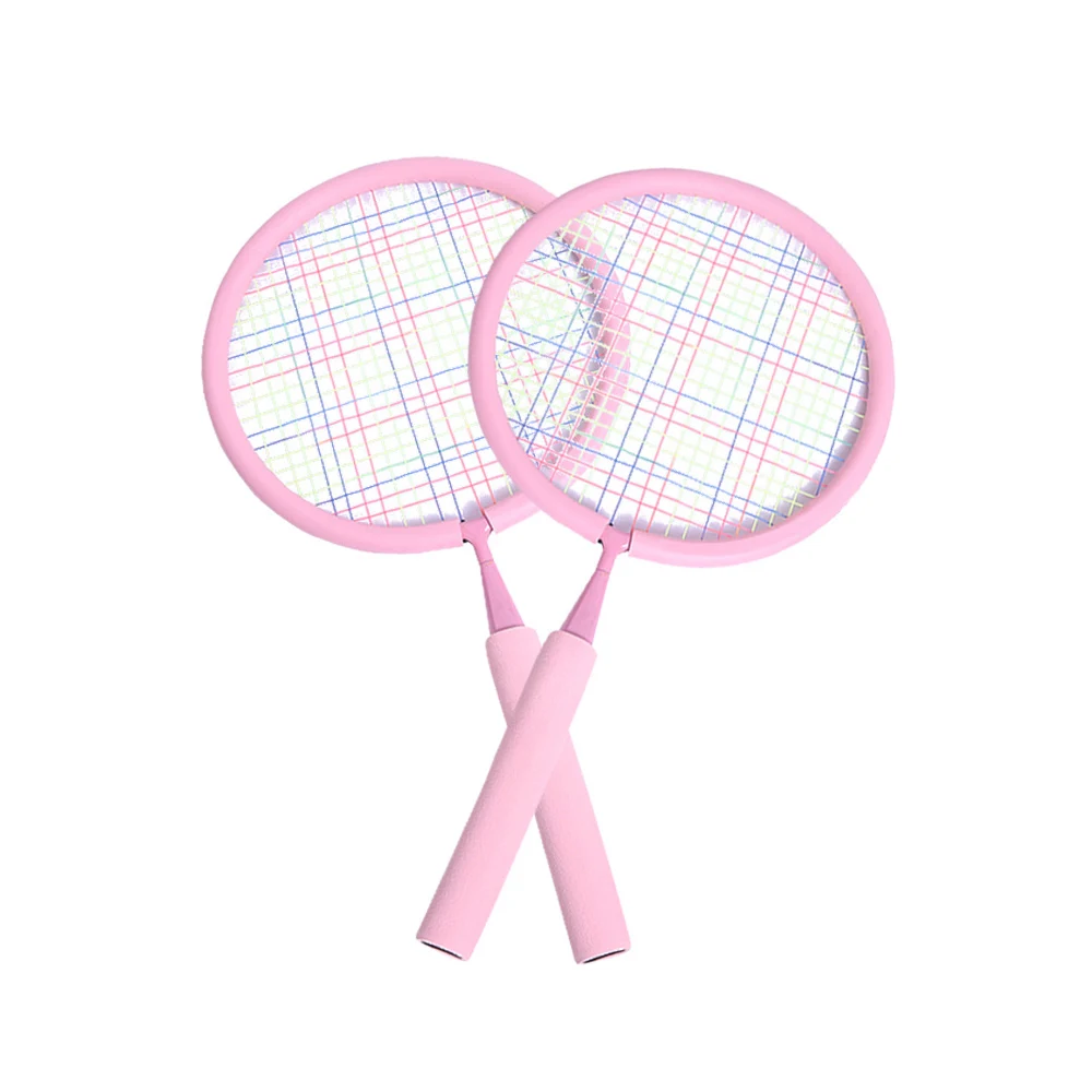 A-pink Игрушка бадминтон теннисные ракетки и мяч набор, Крытый открытый пляж спортивные игры, игрушки для мальчиков, девочек, детей случайный цвет - Цвет: A-pink