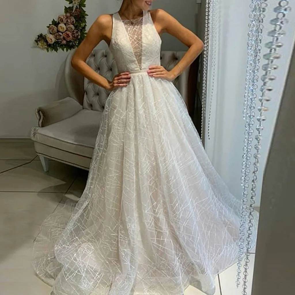 

Sexy Lace Maxi Long Dress V Neck Party Dress Mesh Sleeveless Robe Femme Ete 2019 White Dress Women Vestidos