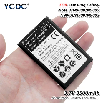 

3.7V 3500mAh Lithium Battery For Samsung Galaxy Note3 Note 3 III N9000 N9002 N9005 N9006 N9008 N900A N900 High Capacity 3500mAh