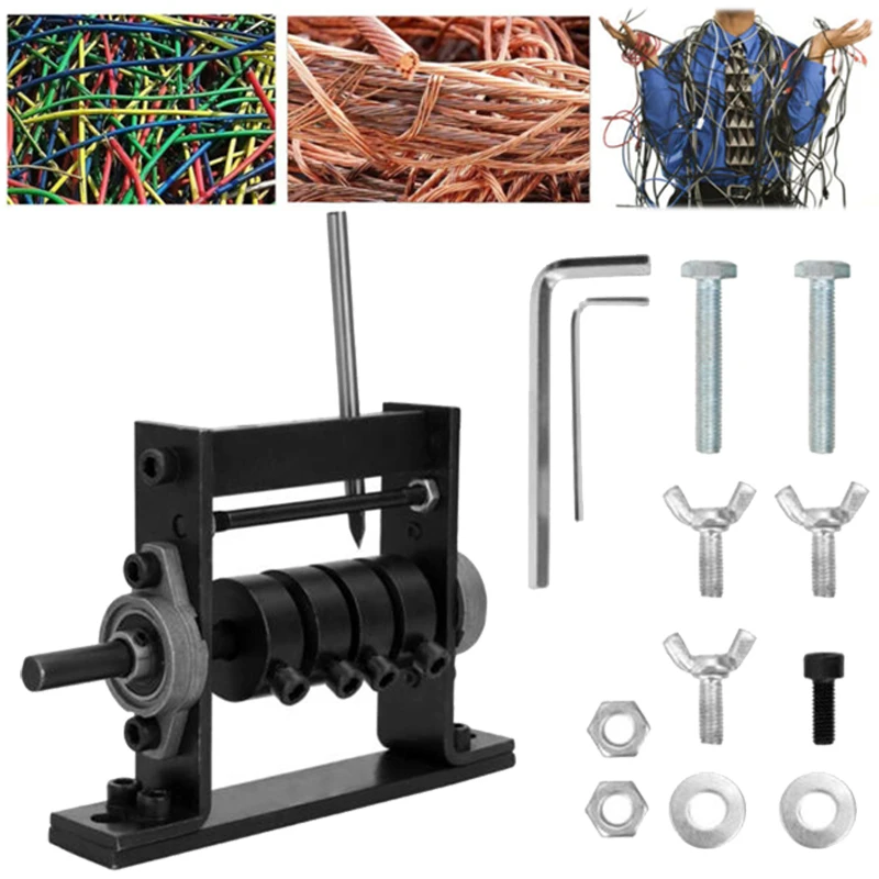 

Manual Wire Stripping Machine Scrap Copper Cable Peeling Machines Stripper for 1-30mm Metal Wire Cable Recycle Hand Tools