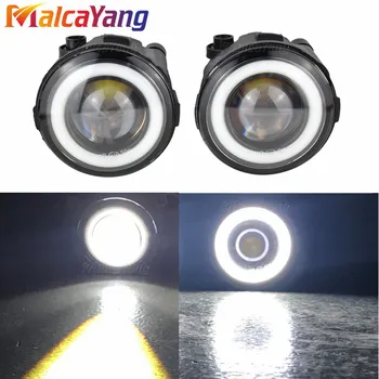 

2x Angel Fog Lamp Assembly LED Fog Light For Nissan Tiida Juke Patrol 3 Y62 2006-2015 For NISSAN TIIDA SC11X CUBE Quest 06-12
