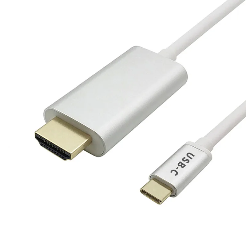  SZBITC USB3.1 to HDMI male cable 1.8m Type C to HDMI Adapter Converter 4K@60Hz Silvery For Huawei M