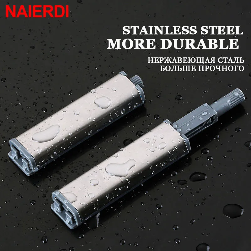 Magnetic Cabinet Catches 10PCS Stainless Steel Push to Open Damper Buffer Invisible