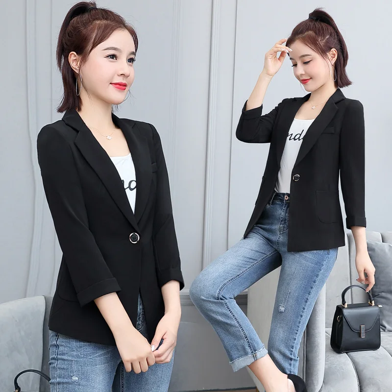 

One-Button Suit Slim Fit Slimming Graceful WOMEN'S Dress 2019 Spring And Autumn New Style by Age Debutante Elegant Suit Fashion