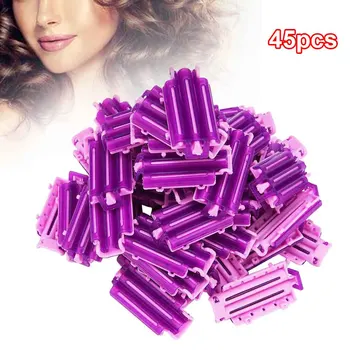 

45pcs Home Accessories Salon Tool Bars DIY Styling Fluffy Clamps Rollers Resin Hair Roots Perm Clip Wave Rod Corn Curler