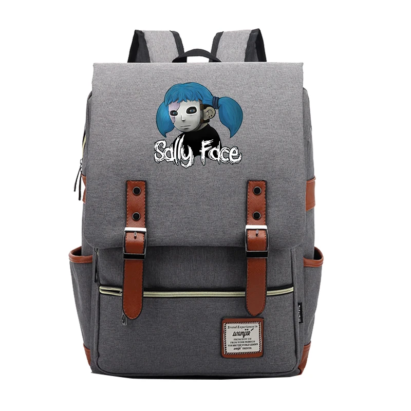 Canvas Backpack 16 Sally Face Prints сумка Mochila 16 дюймов рюкзаки для женщин мужские сумки Mochilas Escolares Para Adolescentes дорожный рюкзак для ноутбука - Цвет: Canvas Backpack 16